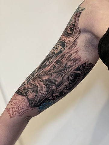 tattoo,aces,high,alex,rockoff,alexrockoff,west,palm,beach,traditional,neotraditional,beetle,beatle,flower,sunflower,floral,color